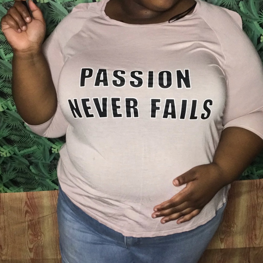 Blush Pink Long Sleeve Graphic Tee
